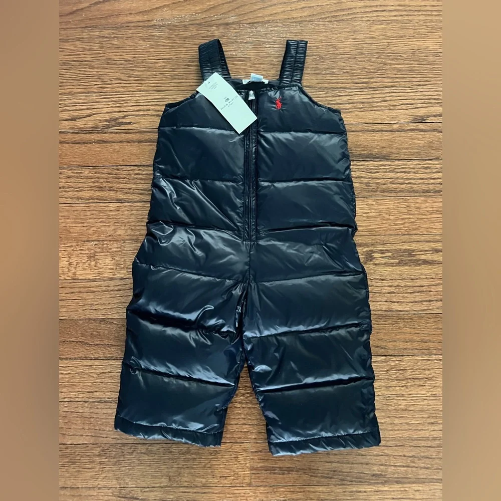 NWT Classic Navy‎ Snow Overalls Ralph Lauren 6 months